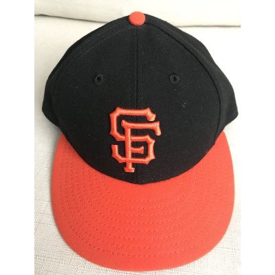 New Era San Francisco Giants 59Fifty Fitted Hat BlackOrange Cap 71/4" Low Crown  eb-35738284